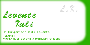 levente kuli business card